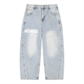 Men's Vintage Wash Barrel Leg What Wee Wear Jeans