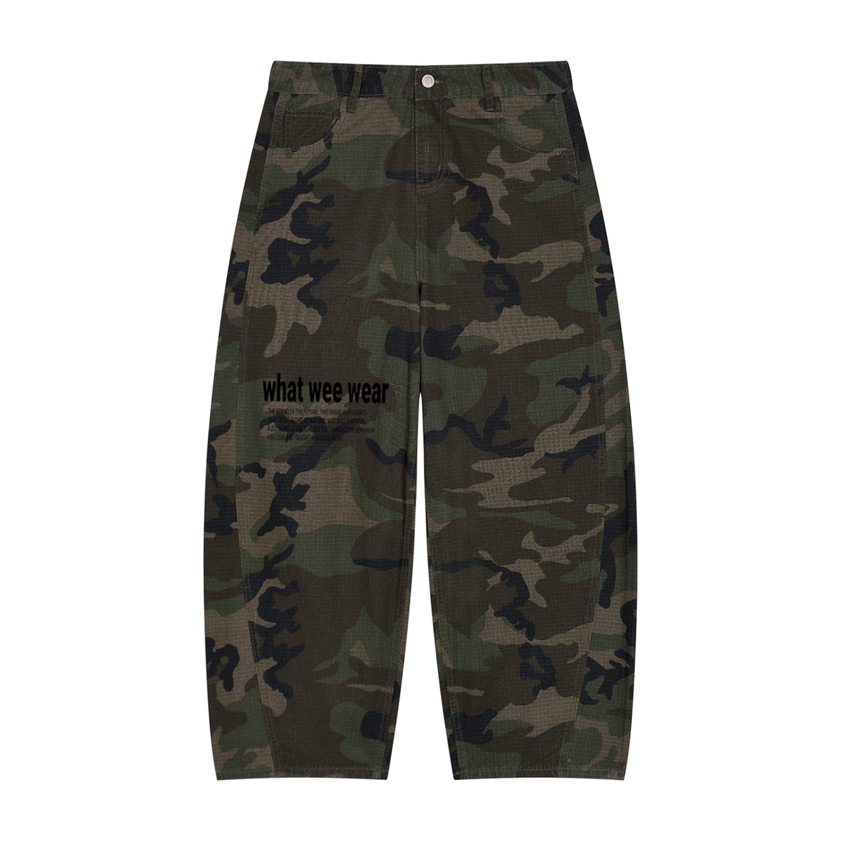 Men’s Camo Barrel Leg What Wee Wear Pants