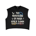 French Terry Boxy No Winner In War Tank Top