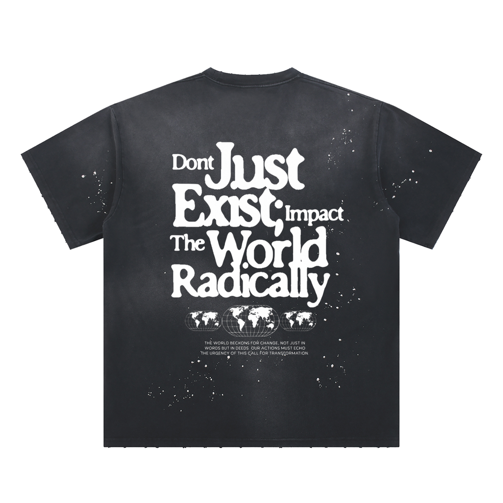 Hand-Frayed Paint Splatter T-Shirt