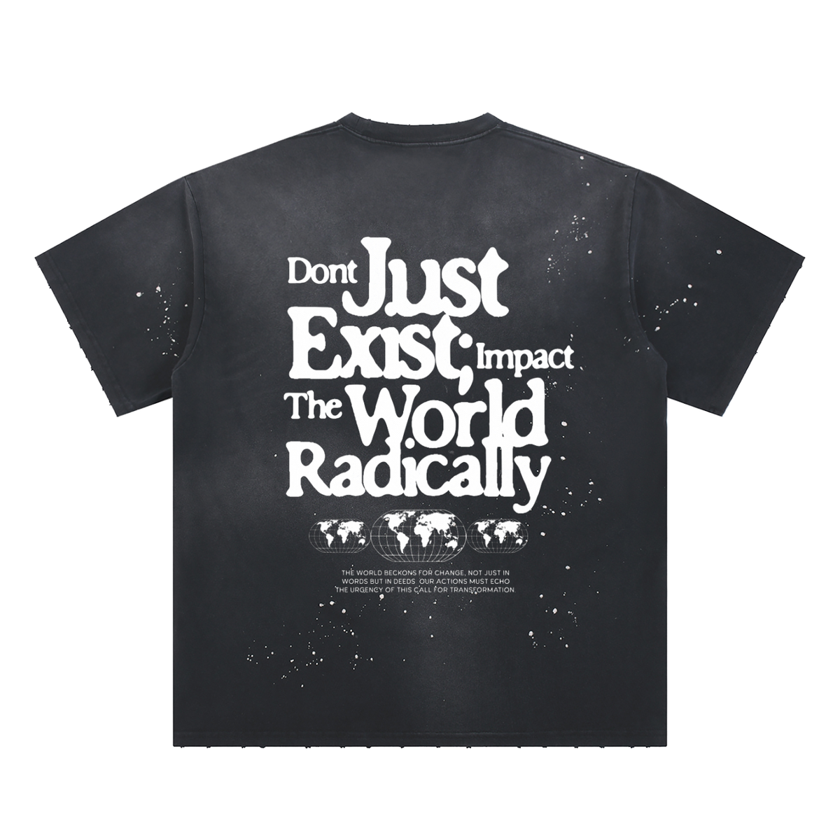 Hand-Frayed Paint Splatter T-Shirt