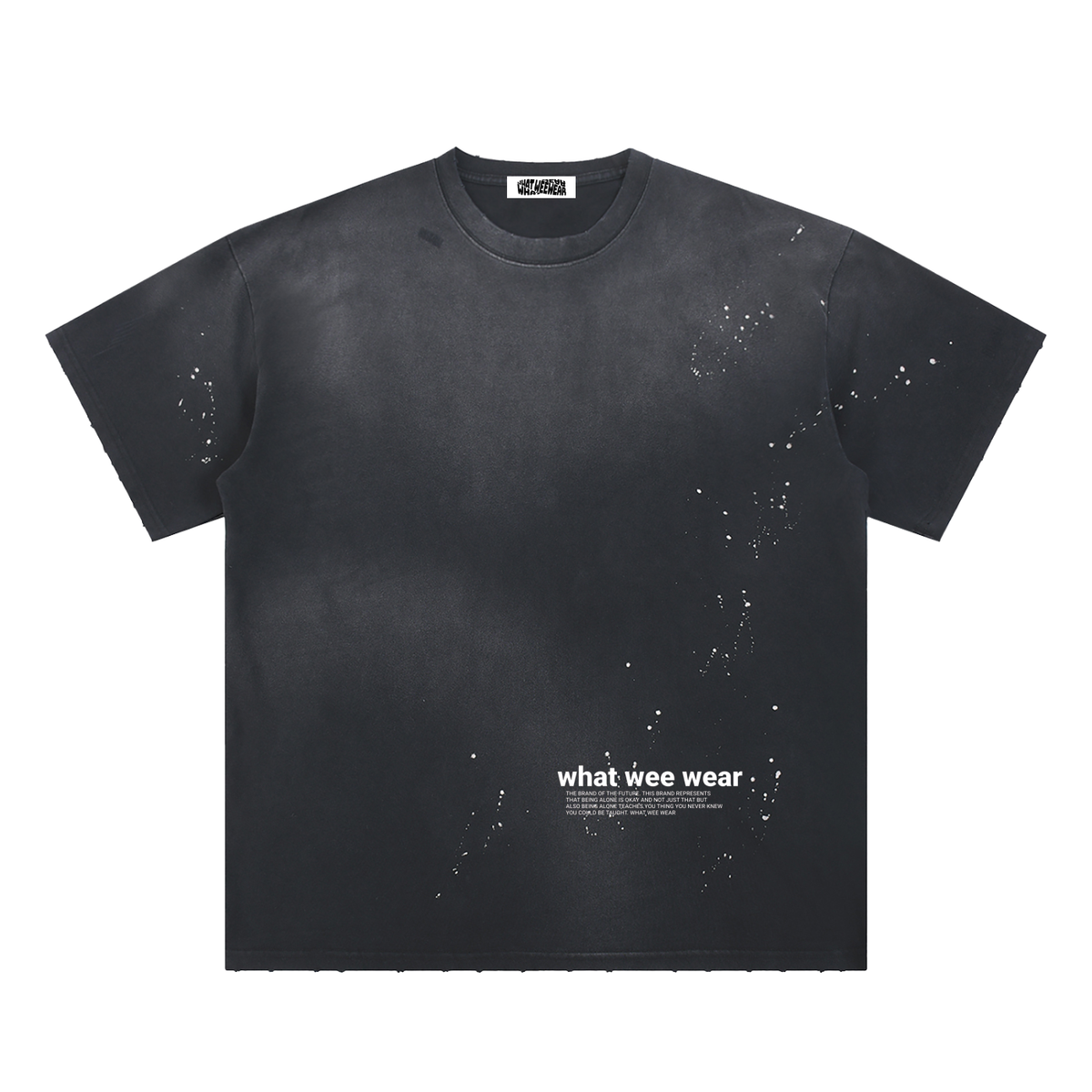 Hand-Frayed Paint Splatter T-Shirt