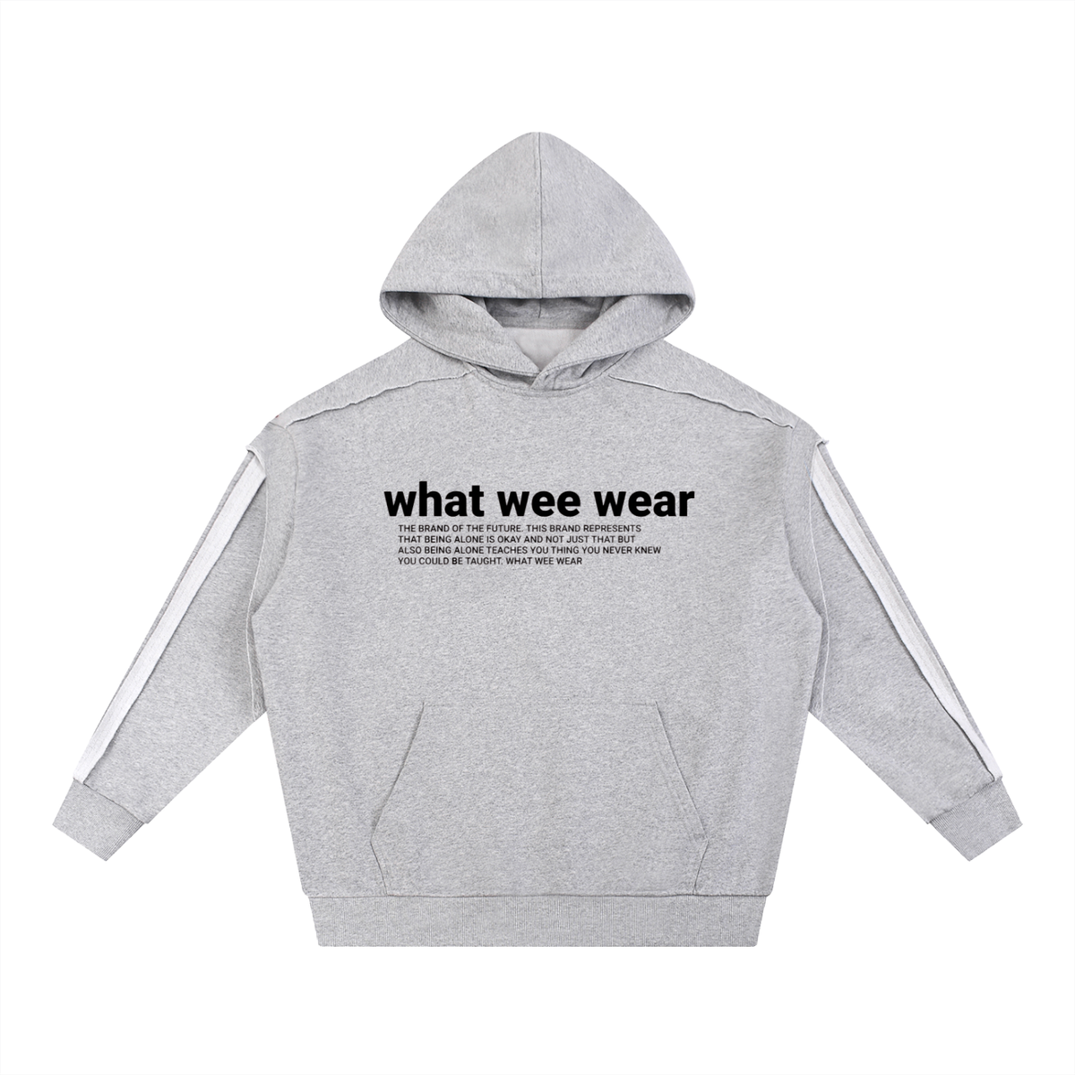 Raw Edge Double Layered What Wee Wear Hoodie