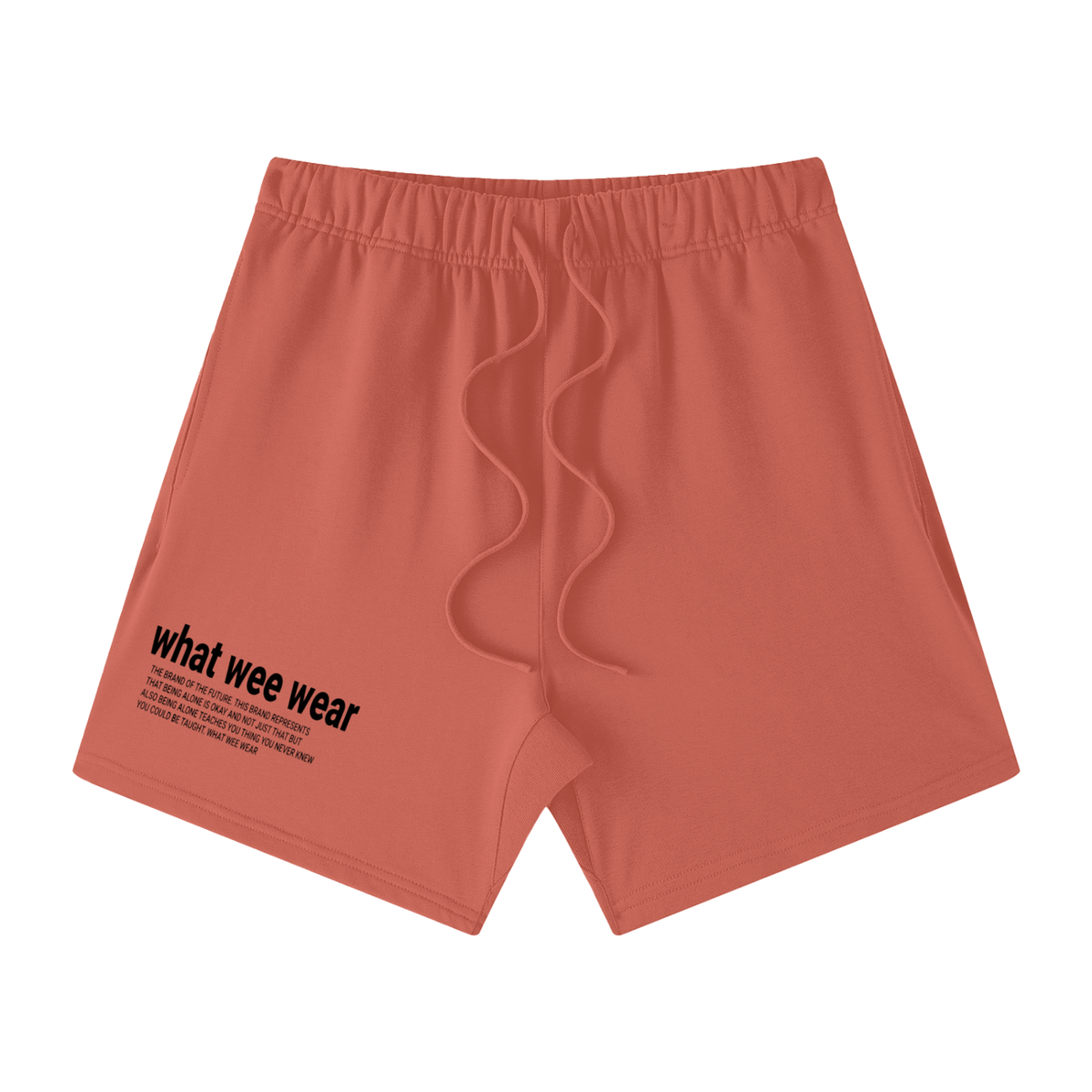 Unisex Earth Tone Loose Fit What Wee Wear Cotton Shorts