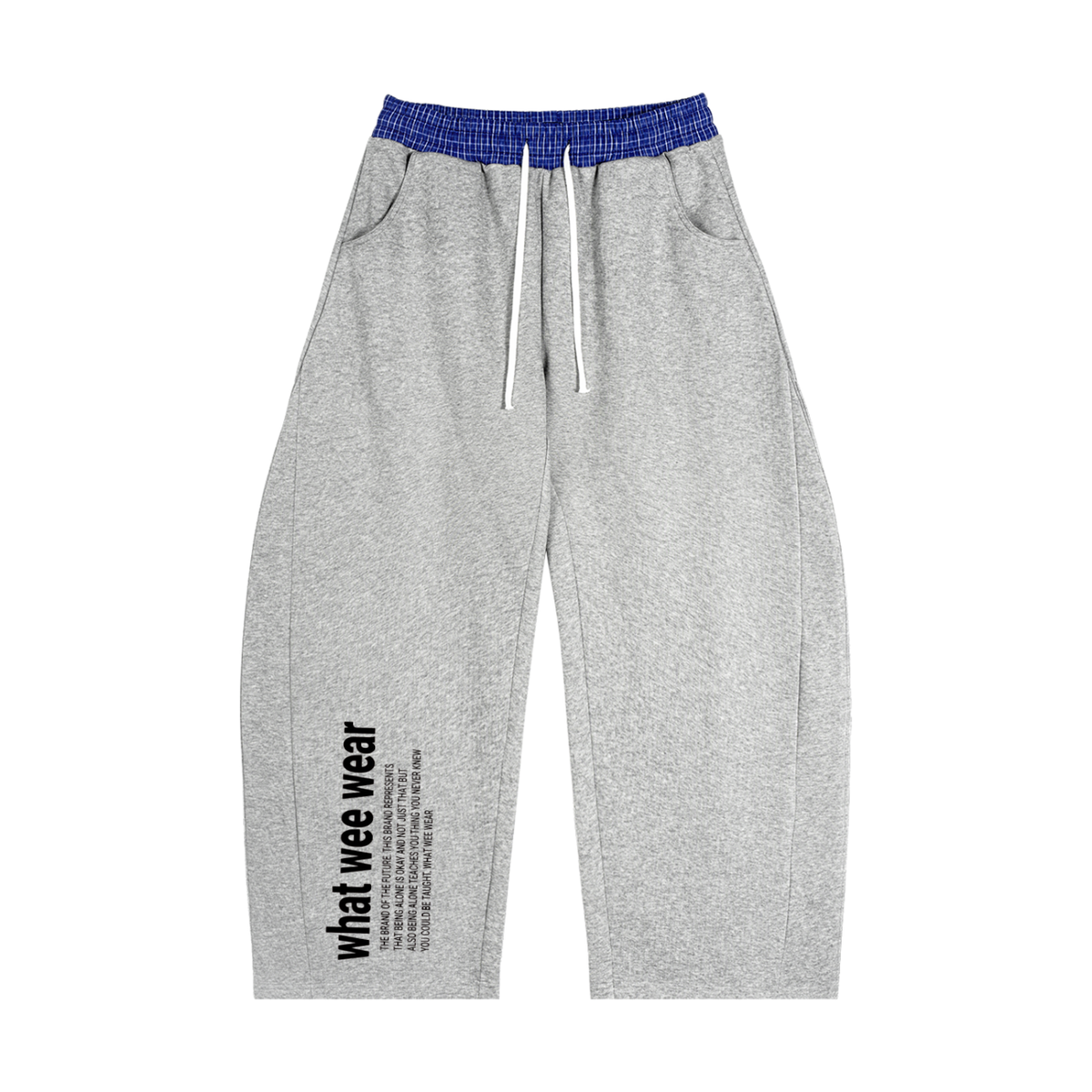 Plaid Waistband Baggy What Wee Wear Sweatpants