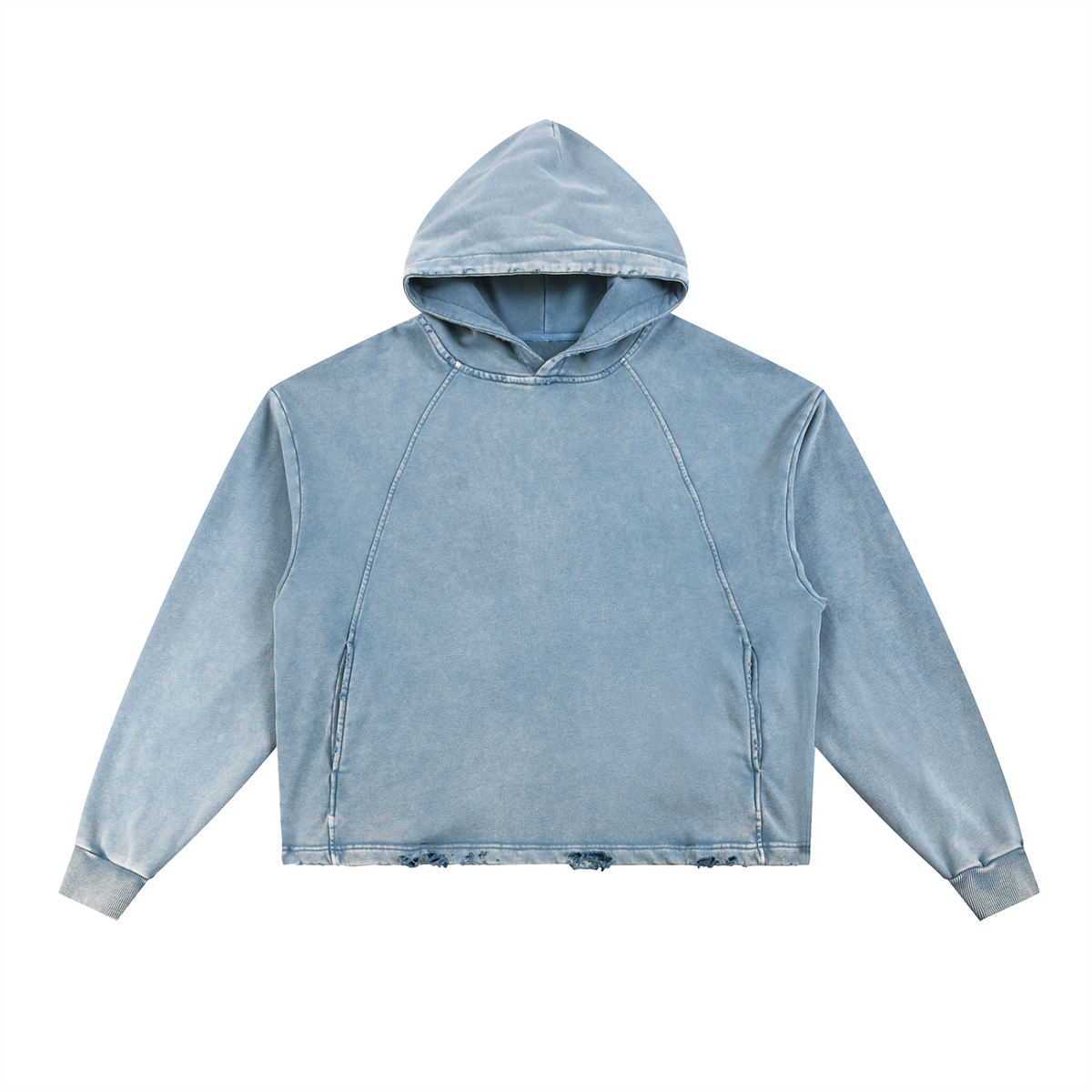 Vintage Washed Frayed Hem What Wee Wear Hoodie